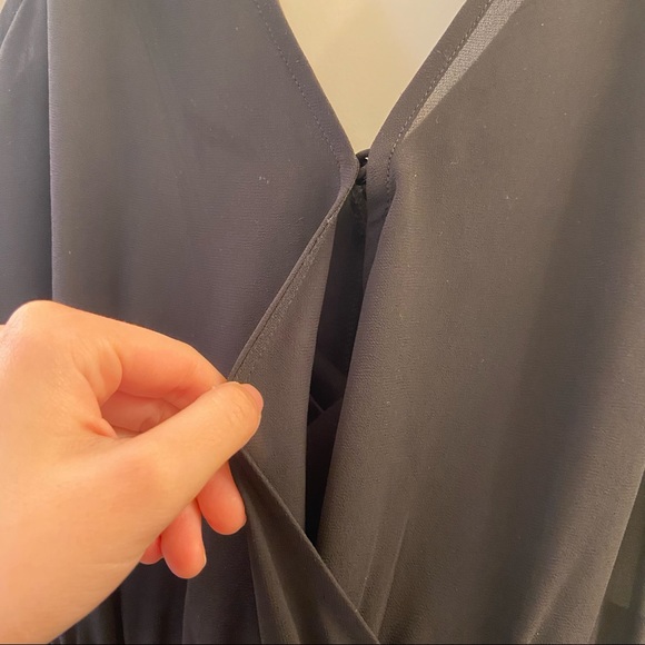 Astr chiffon black ruffle romper - Picture 3 of 7